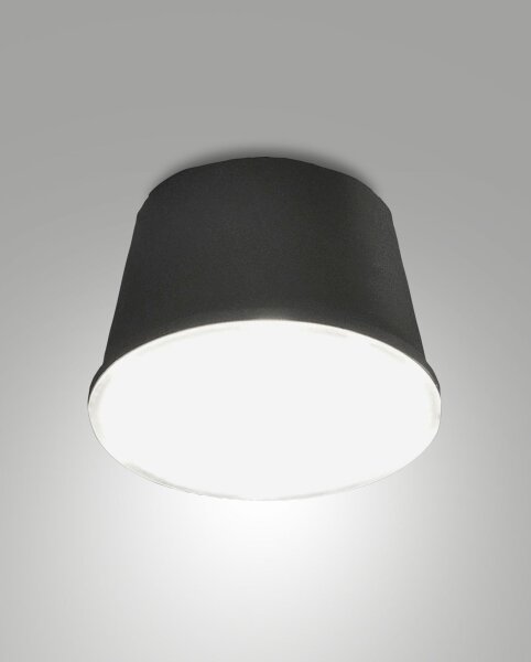 LED Akku Deckenlampe IP54 3000K Metall Schwarz blendarm