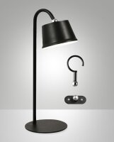 LED Akku Tischleuchte IP54 3000K Metall Schwarz 33,5 cm