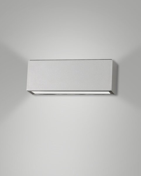 LED Wandleuchte Aluminium IP54 Up Down 3000K Silber