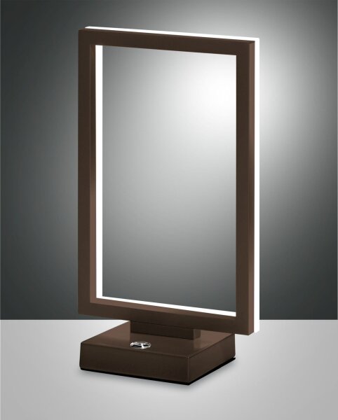 LED Tischleuchte Aluminium 3000K H:30 cm Rostbraun