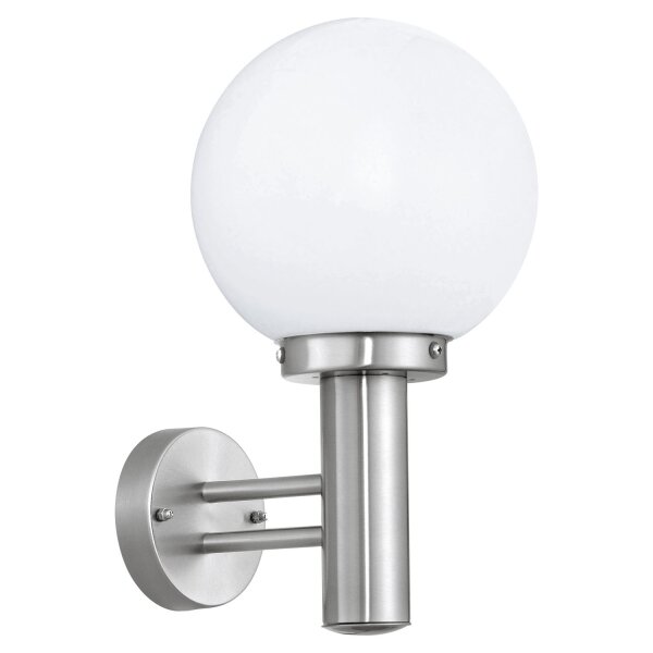 Applique dextérieur NISIA en blanc Verre Acier inoxydable