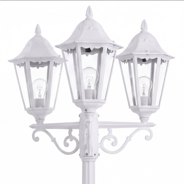 Lampadaire extérieur Navedo Blanc 3-Flmg