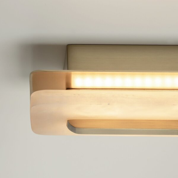 LED Wandlampe Alabaster Glas B:80 cm 3000 K indirekt