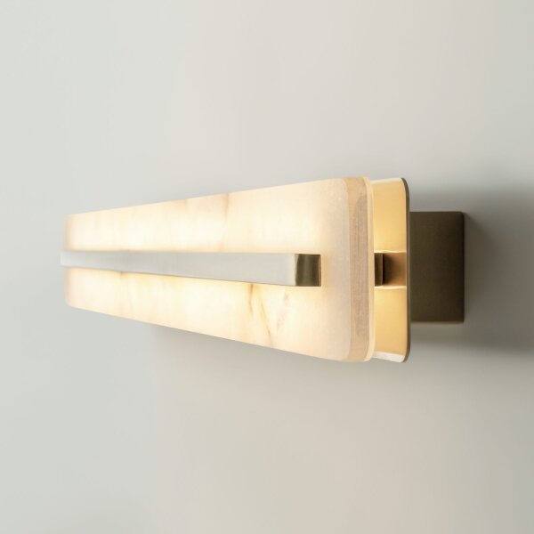 LED Wandlampe Alabaster Glas B:80 cm 3000 K indirekt