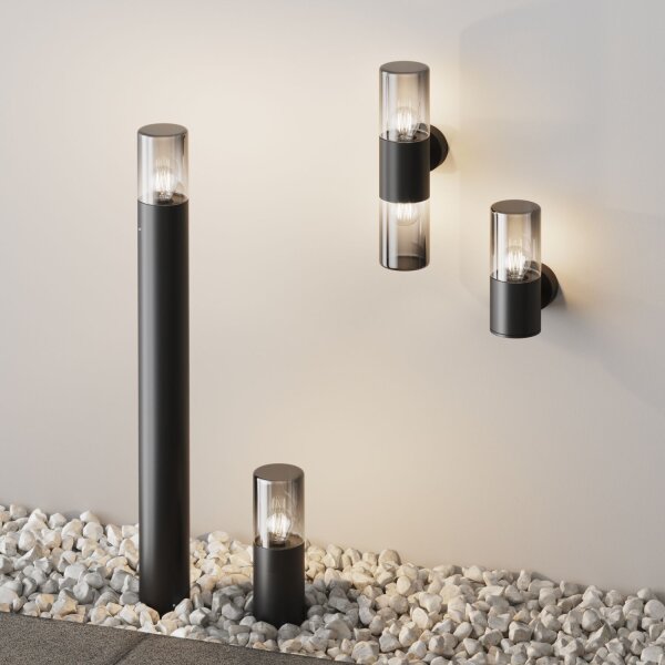 Pollerleuchte Aluminium Glas IP54 80 cm E27 blendarm