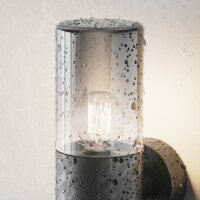 Wandlampe Aluminium Glas IP54 H:21 cm E27 blendarm