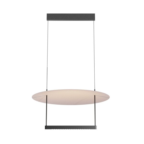 LED Hängelampe Metall Schwarz Weiß 60 cm 3000 K Up Down