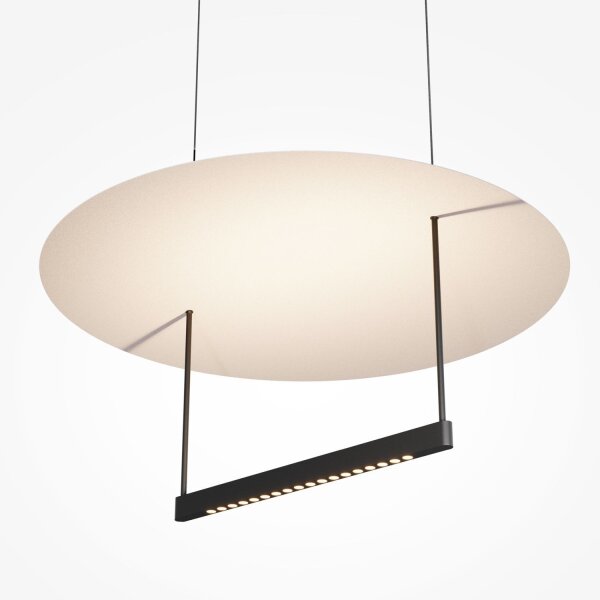 LED Hängelampe Metall Schwarz Weiß 60 cm 3000 K Up Down