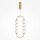 LED Hängelampe Metall Glas Gold L:27,8 cm 16 W 3000 K