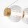 Große LED Pendelleuchte Metall Glas Gold 110 cm 3000 K