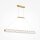 Große LED Pendelleuchte Metall Glas Gold 110 cm 3000 K