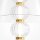 Stilvolle LED Tischlampe Glas Gold 45,2 cm 10 W 3000 K