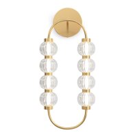 LED Wandlampe Glas Metall in Gold H:60,6 cm 16 W 3000 K