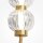 LED Wandlampe Glas Metall in Gold H:60,6 cm 16 W 3000 K