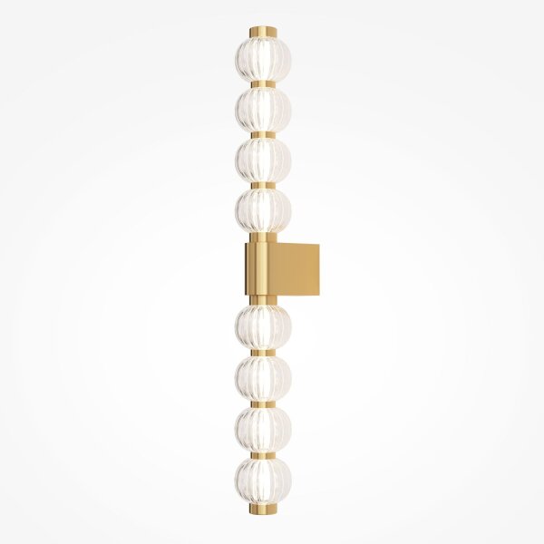 LED Wandlampe Glas Metall Gold H:76 cm 800 lm 3000 K
