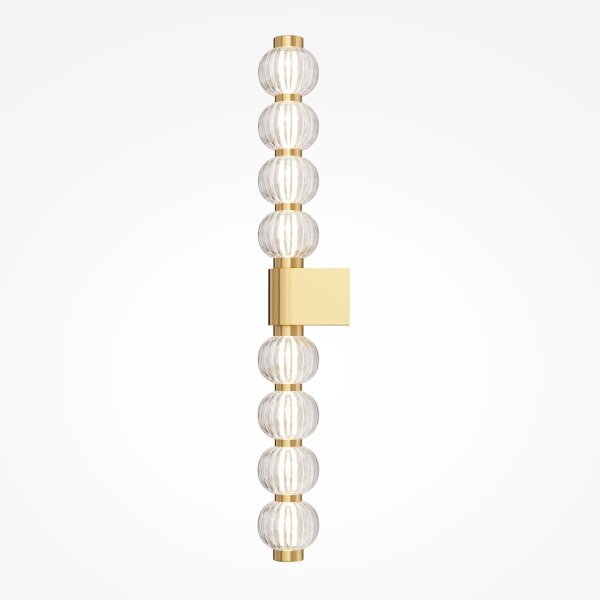 LED Wandlampe Glas Metall Gold H:76 cm 800 lm 3000 K
