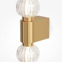 LED Wandlampe Glas Metall Gold H:76 cm 800 lm 3000 K