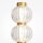 LED Wandlampe Glas Metall Gold H:76 cm 800 lm 3000 K
