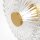 Runde LED Wandlampe Glas Metall Gold Ø35 cm 8 W 3000 K