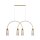 Pendelleuchte Glas Metall Cognac Gold 110 cm lang E14