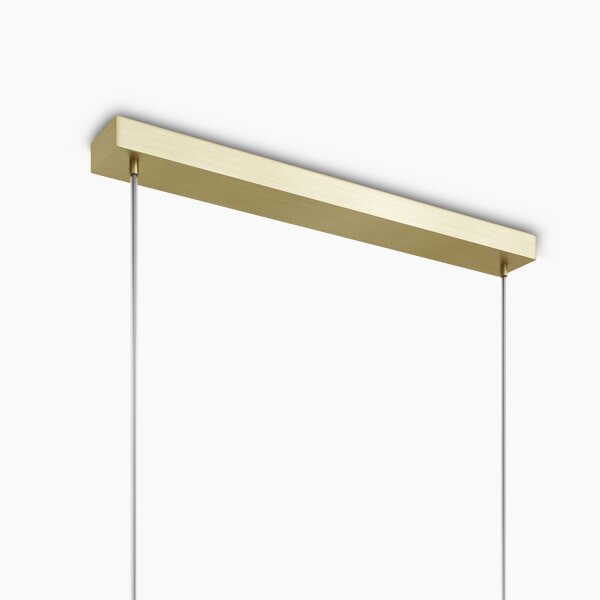 Hängelampe Glas Weiß Gold 110 cm 4-flammig E14 blendarm