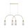 Hängelampe Glas Weiß Gold 110 cm 4-flammig E14 blendarm