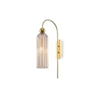 Wandleuchte Glas Cognac Gold T:26,5 cm E14 blendarm