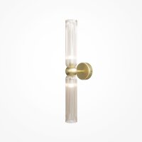 Wandlampe Glas Metall Cognac Gold B:8 cm G9 Up Down