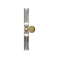 Up Down Wandleuchte Gold Grau H:43,5 cm G9 2-flammig