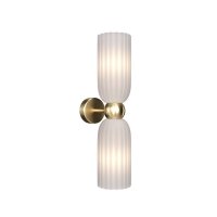 Up Down Wandleuchte Gold Weiß H:43,5 cm G9 2-flammig