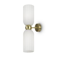 Up Down Wandleuchte Gold Weiß H:43,5 cm G9 2-flammig