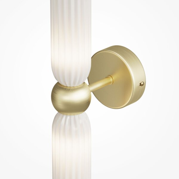 Wandlampe Gold Weiß T:12,5 cm G9 Up Down 2-flammig