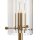 Wandleuchte Glas Metall in Messing H:38 cm 2-flammig