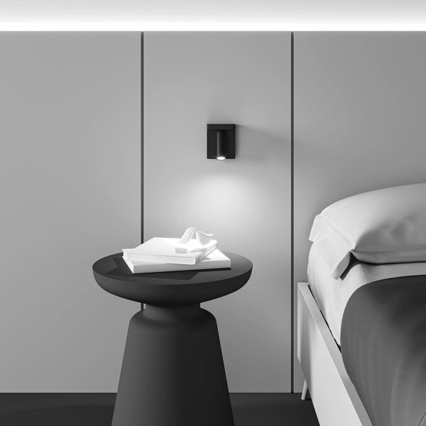 LED Wandspot dimmbar H:11 cm 2700 K induktives Laden