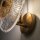 Moderne Wandlampe Glas Metall Bernstein Gold Ø28 cm E14