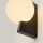 Wandlampe Glas Metall Schwarz H:30 cm G9 Kugel Modern