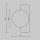 Wandlampe Glas Metall Schwarz H:30 cm G9 Kugel Modern