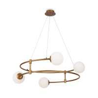 Pendelleuchte Glas Metall L:61 cm G9 4-flammig blendarm