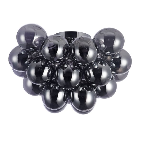 Deckenlampe Rauchglas Metall Nickel B:50 cm G9 blendarm