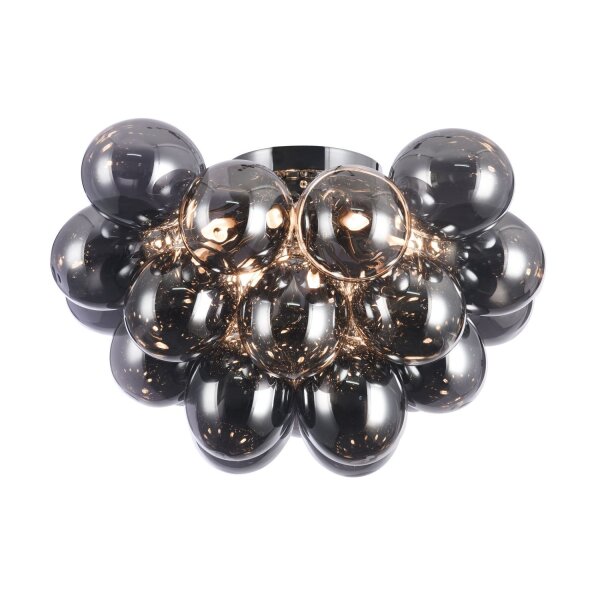 Deckenlampe Rauchglas Metall Nickel B:50 cm G9 blendarm