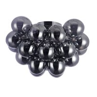 Deckenlampe Rauchglas Metall Nickel B:50 cm G9 blendarm