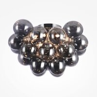Deckenlampe Rauchglas Metall Nickel B:50 cm G9 blendarm