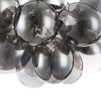 Deckenleuchte Rauchglas Nickel L:38 cm G9 4-flammig