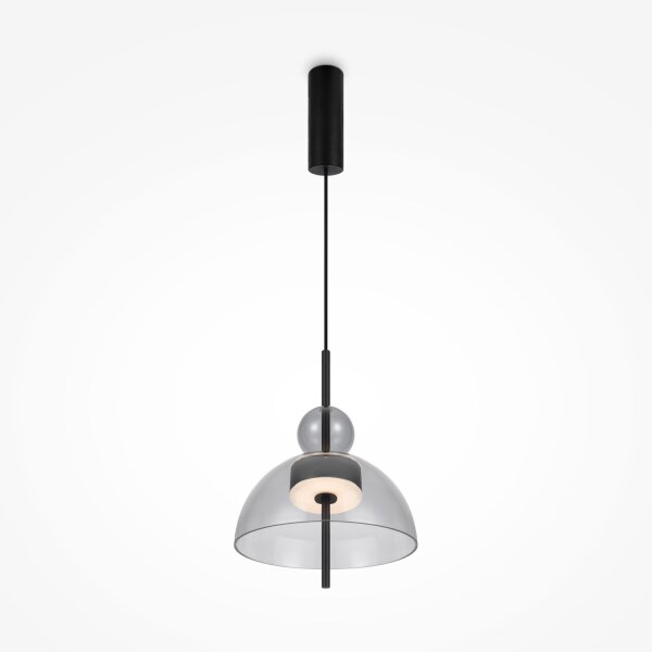 Runde LED Pendelleuchte Up Down Rauchglas Ø25 cm 3000 K