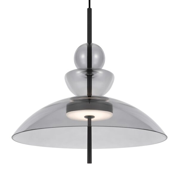 Runde LED Hängelampe Up Down Rauchglas Ø40 cm 3000 K
