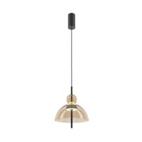 LED Pendelleuchte Up Down Glas Cognac Ø25 cm 3000 K