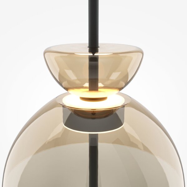 LED Pendelleuchte Glas Cognac Ø25 cm 3000 K Up Down