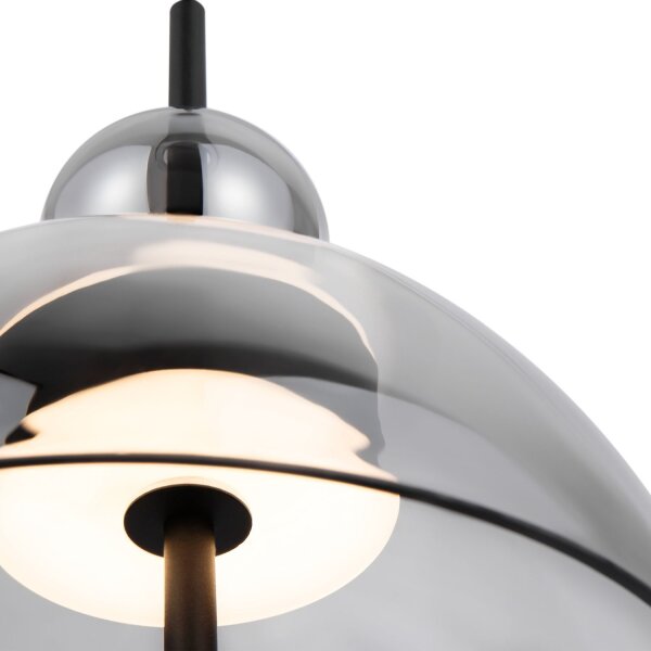 Runde LED Pendelleuchte Rauchglas Ø25 cm 3000 K Up Down
