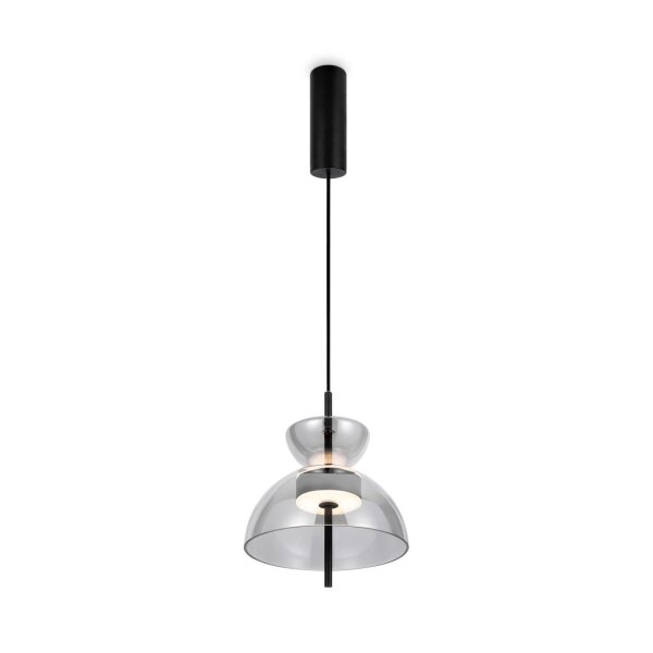 Runde LED Pendelleuchte Rauchglas Ø25 cm 12 W Up Down