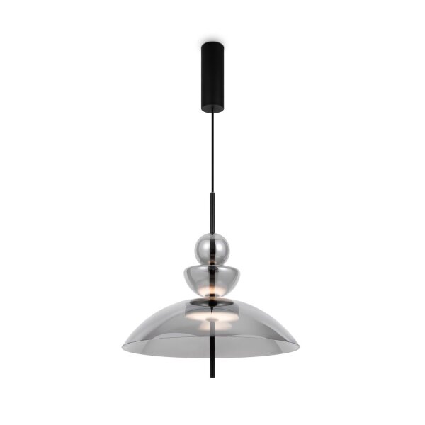 Runde LED Hängelampe Rauchglas Ø40 cm 1300 lm Up Down